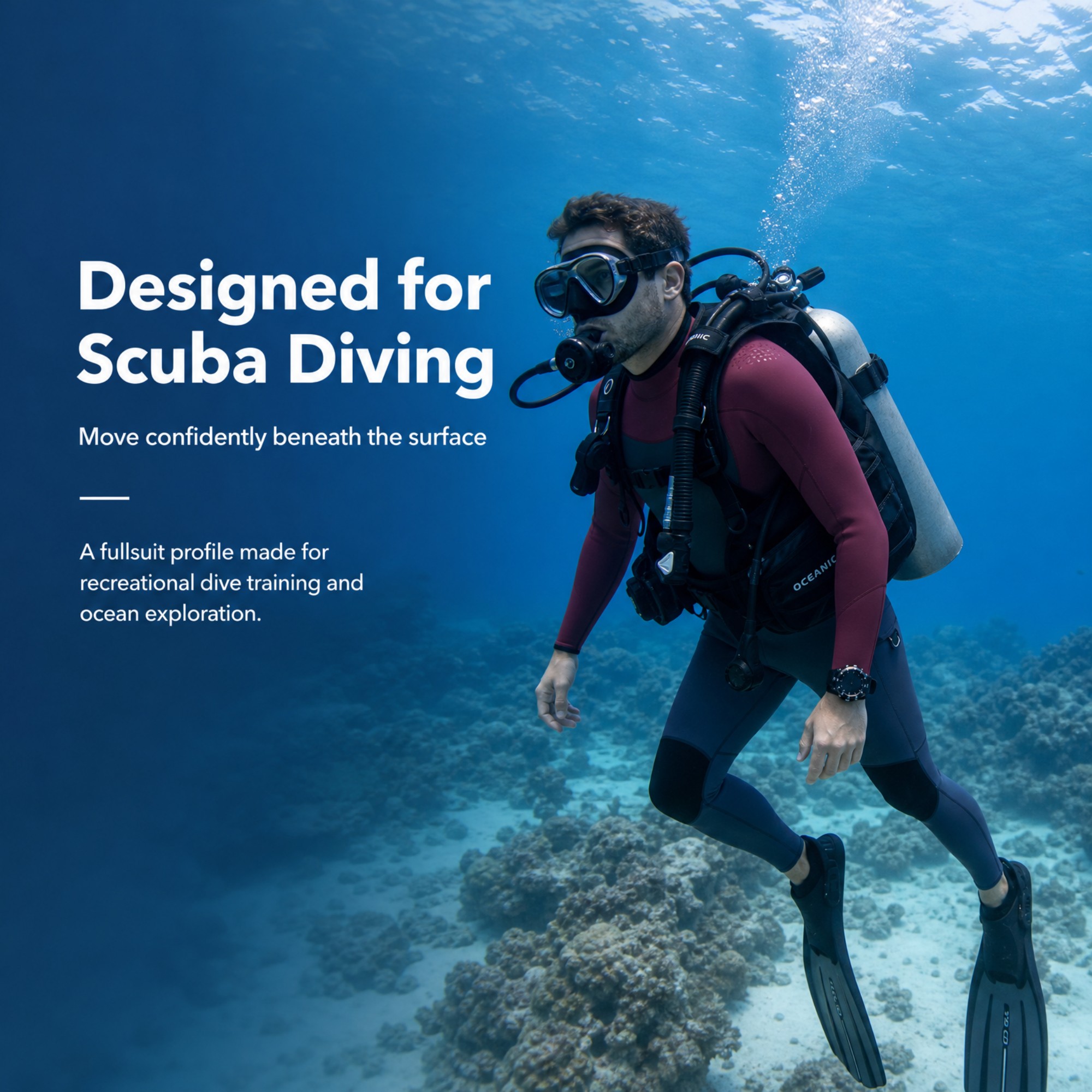 Male Back Zip Deep Dive Wetsuit