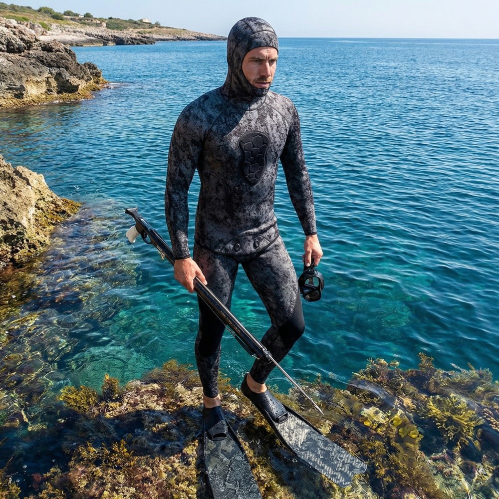 Male Camo Two Pieces Wetsuit- Long John