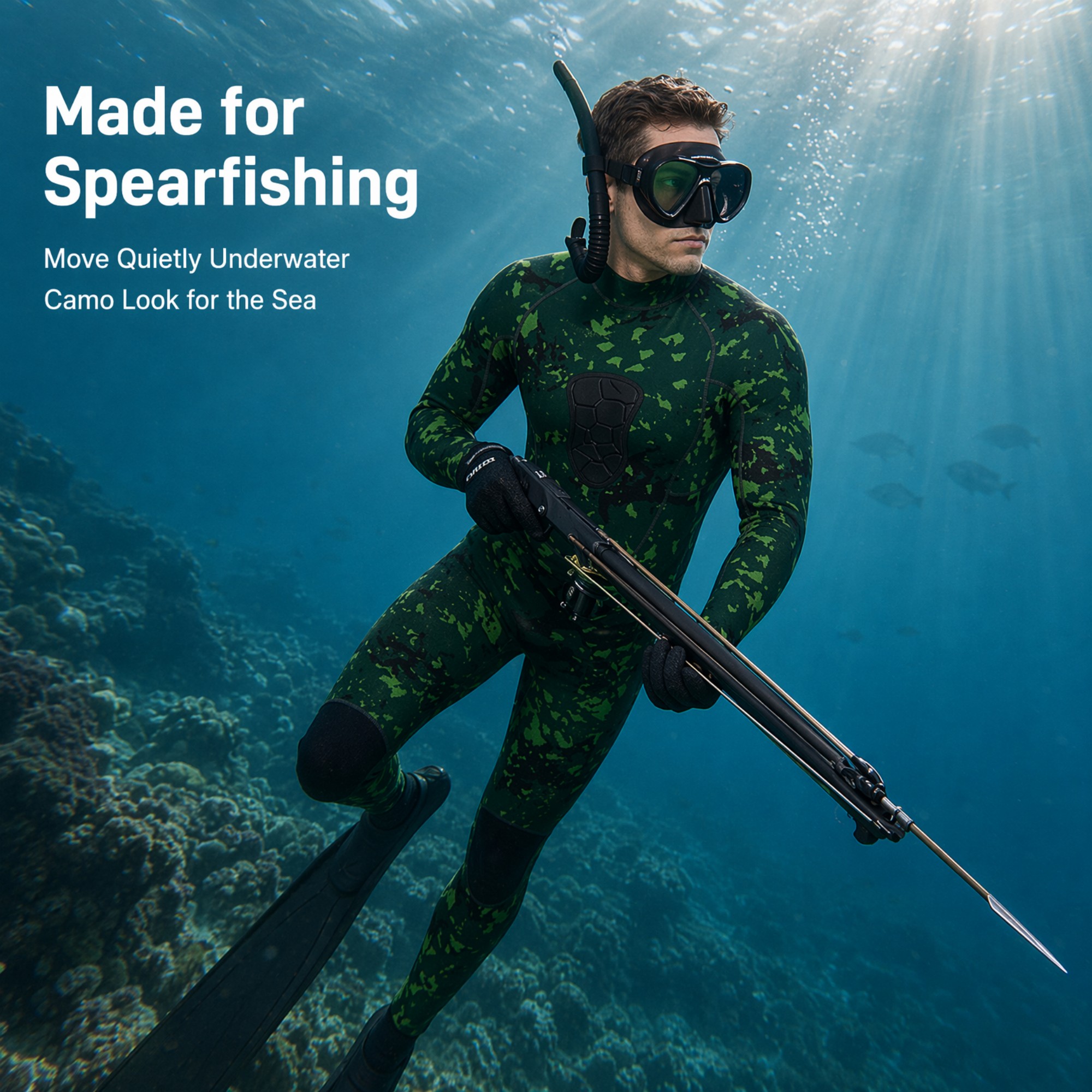 Male Back Zip Camo Wetsuit