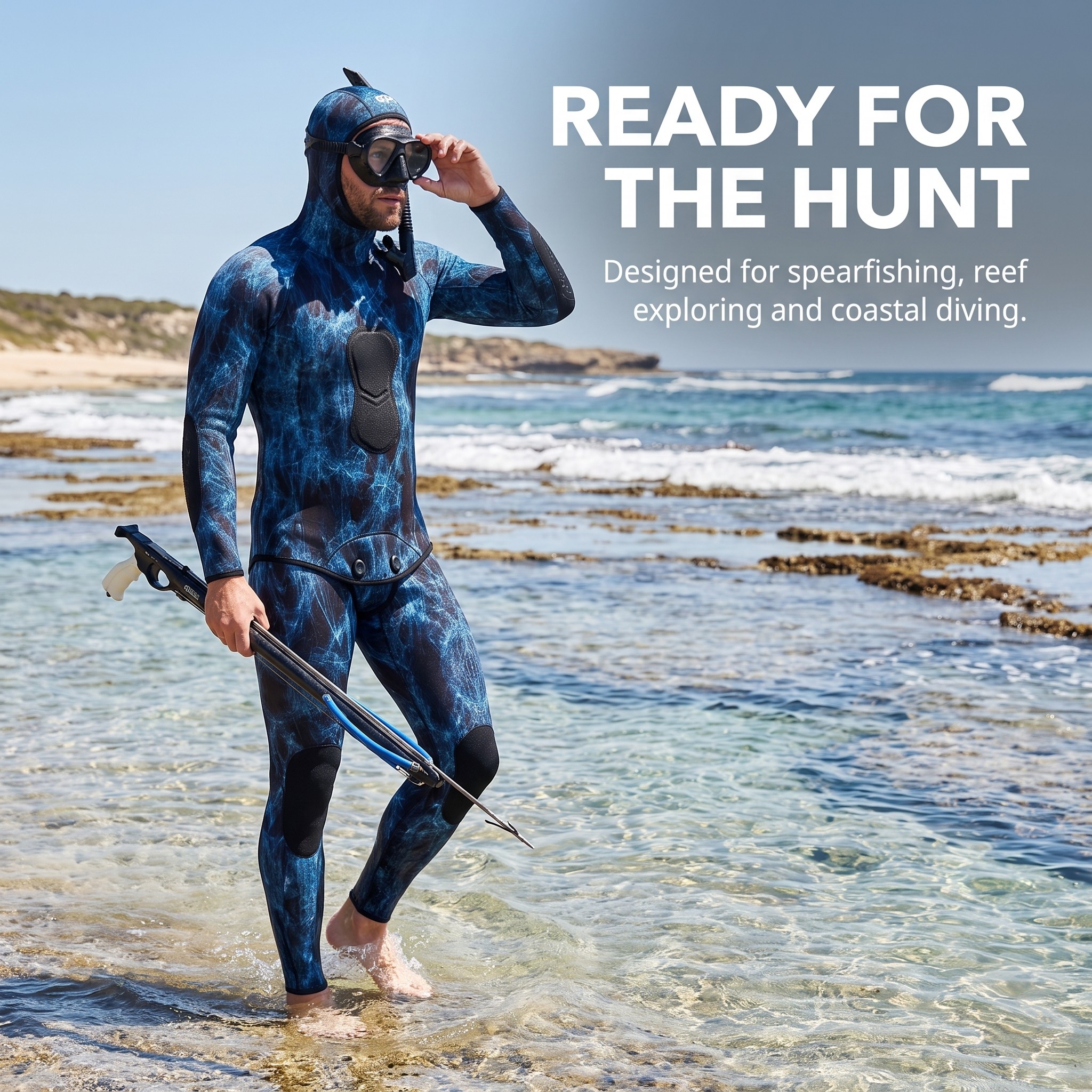 Male Two Pieces Camo Wetsuit- High Waist Pant