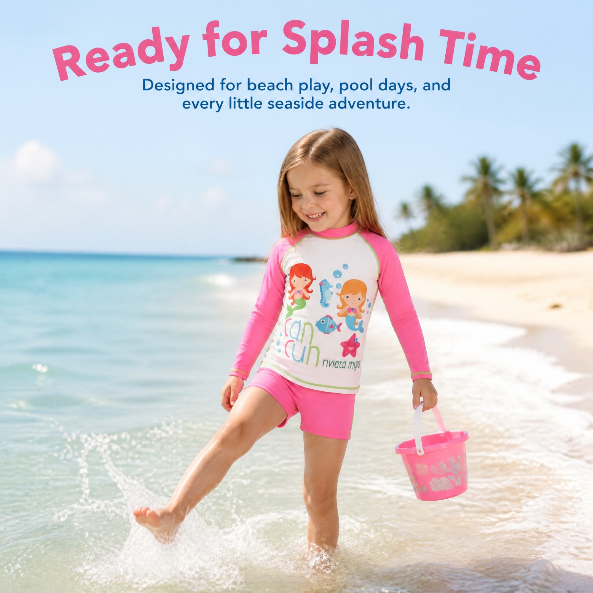 Girls LS Rash Guard UPF 50+