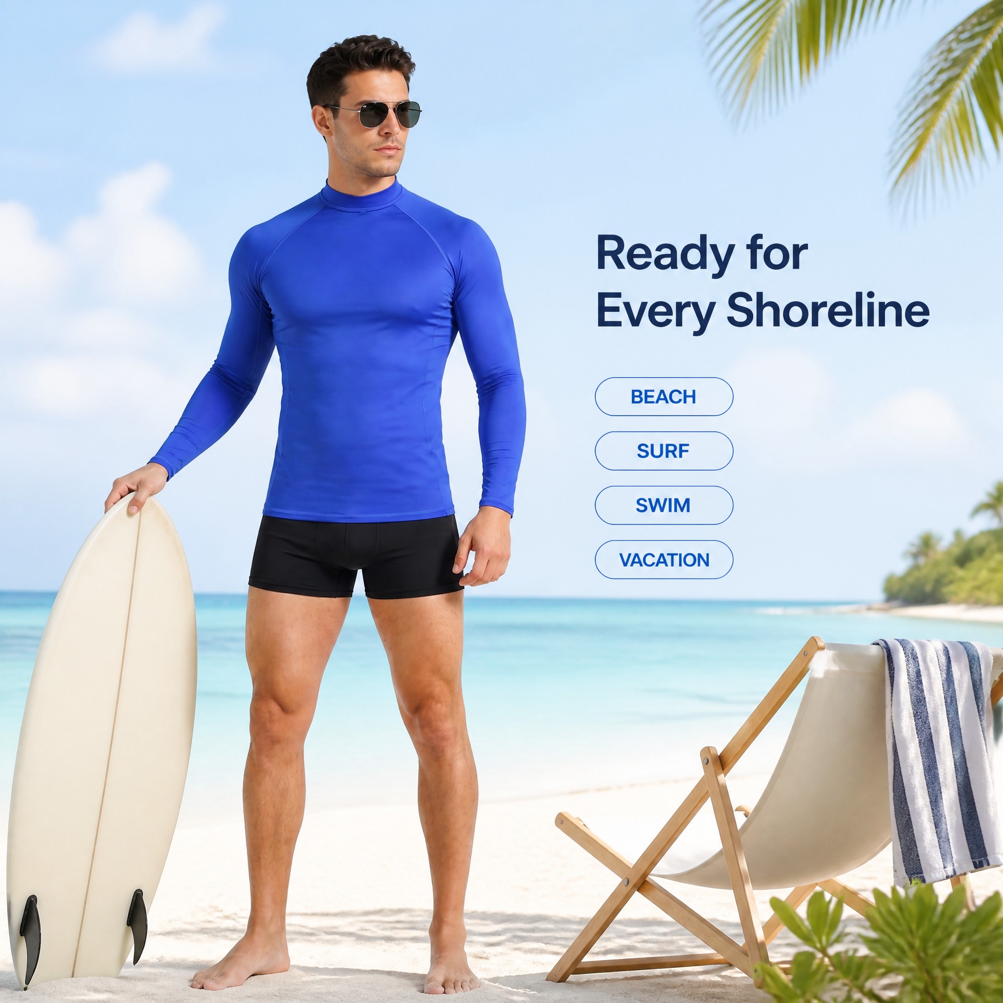 Mens Long Sleeve Rash Guard