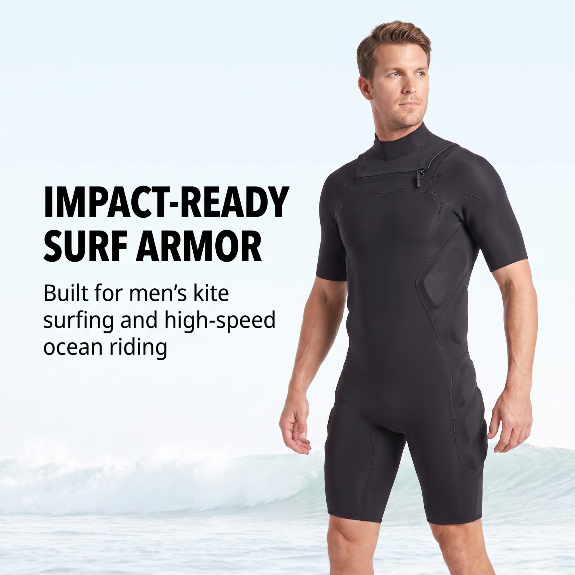 Chest Zip Shorty  Impact Surfing Wetsuit